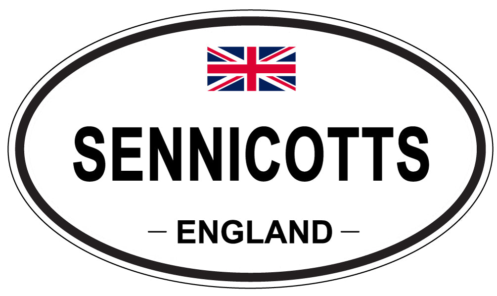 SENNICOTTS, ENGLAND - Oval Sticker