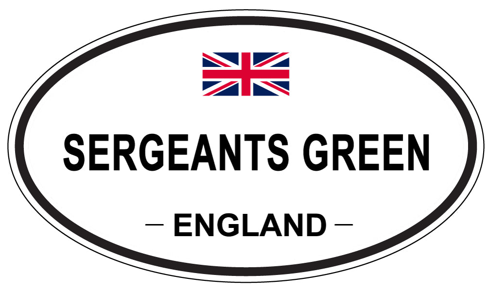 SERGEANTS GREEN, ENGLAND - Oval Sticker