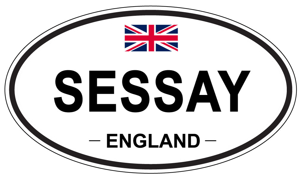 SESSAY, ENGLAND - Oval Sticker