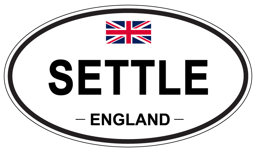 SETTLE, ENGLAND - Oval Sticker