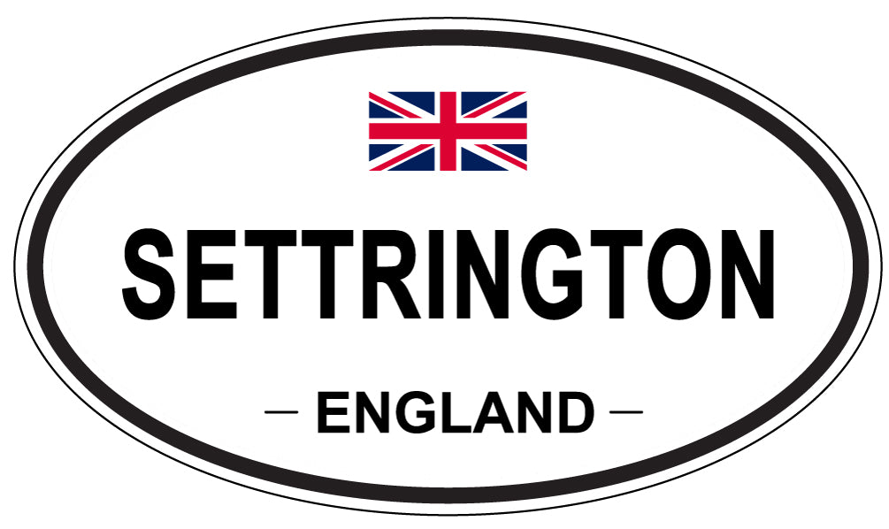 SETTRINGTON, ENGLAND - Oval Sticker