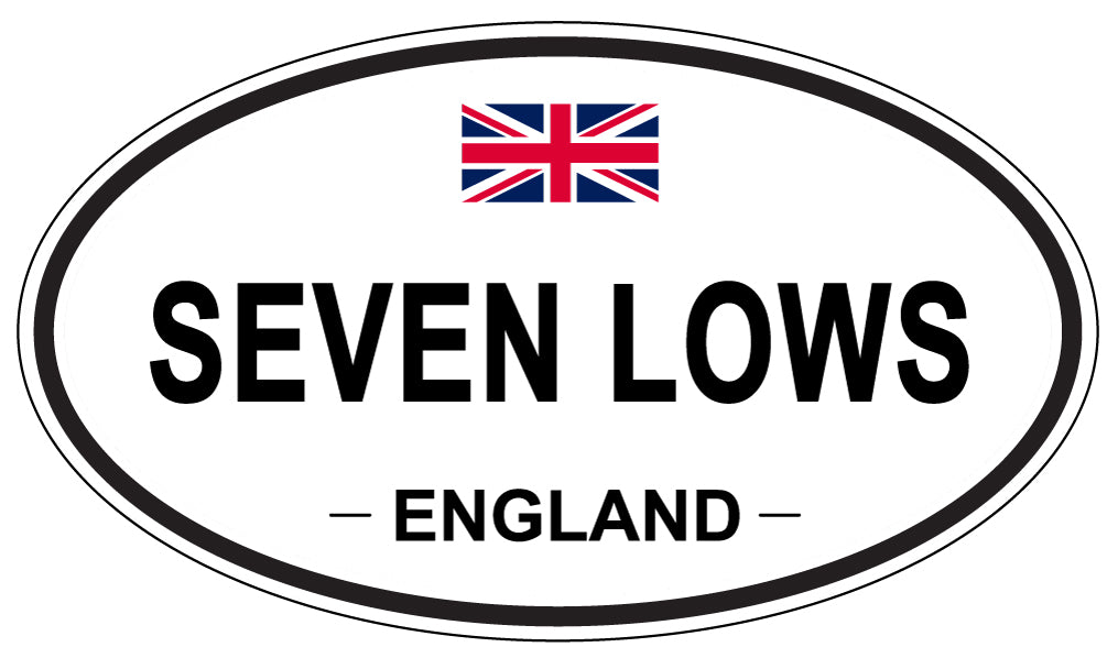 SEVEN LOWS, ENGLAND - Oval Sticker