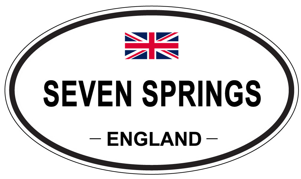 SEVEN SPRINGS, ENGLAND - Oval Sticker
