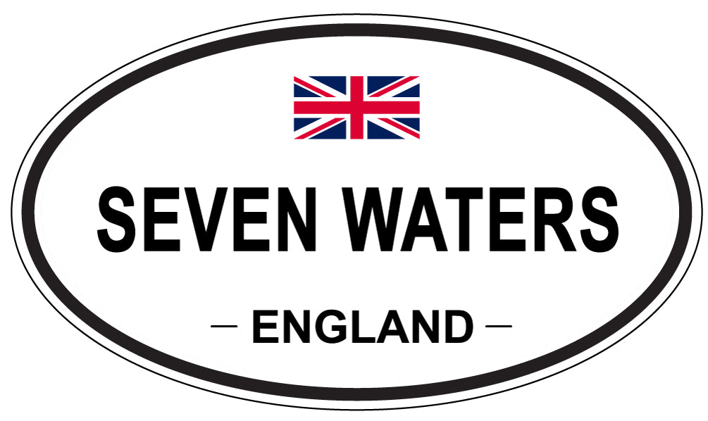 SEVEN WATERS, ENGLAND - Oval Sticker