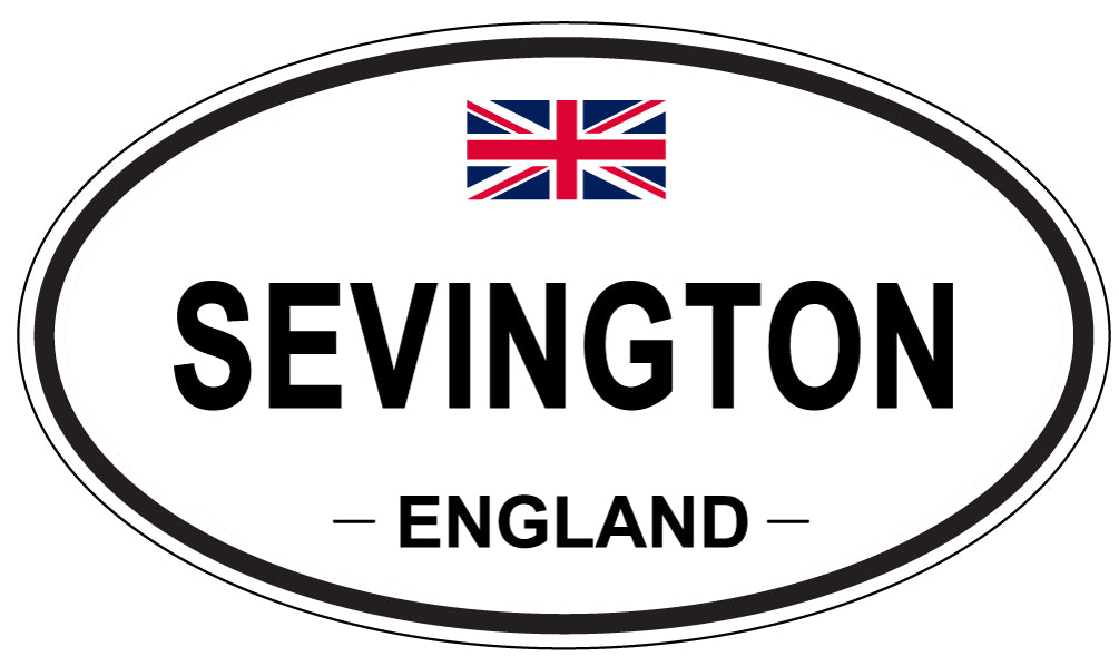 SEVINGTON, ENGLAND - Oval Sticker