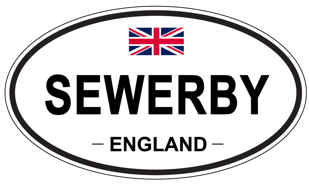 SEWERBY, ENGLAND - Oval Sticker