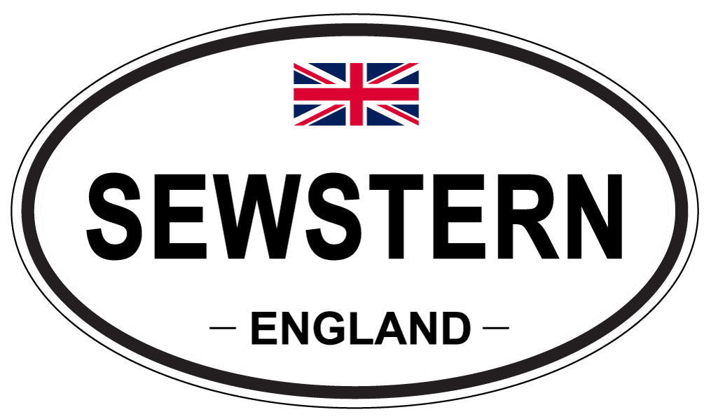 SEWSTERN, ENGLAND - Oval Sticker