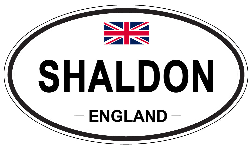 SHALDON, ENGLAND - Oval Sticker