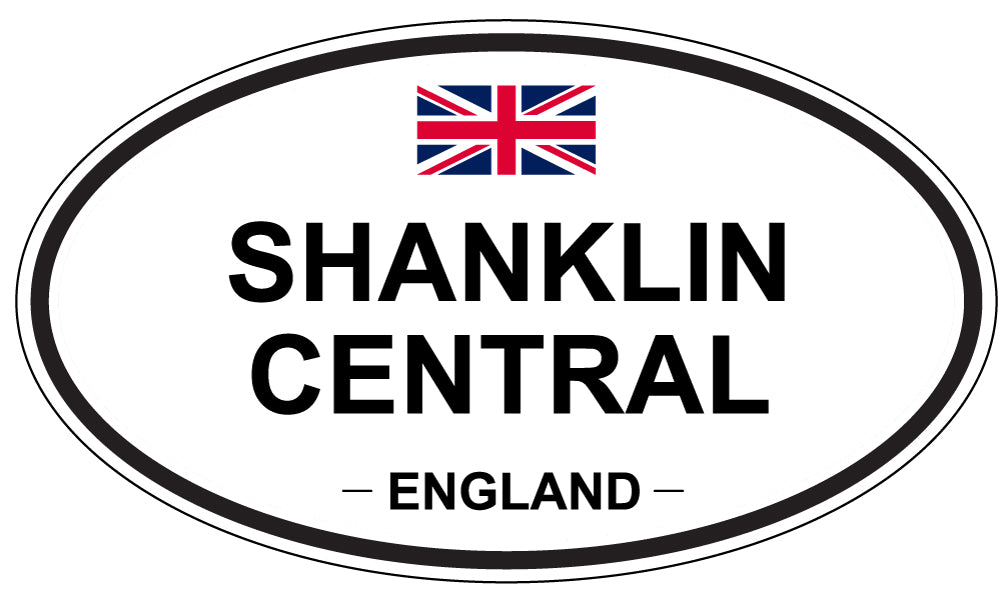 SHANKLIN CENTRAL, ENGLAND - Oval Sticker
