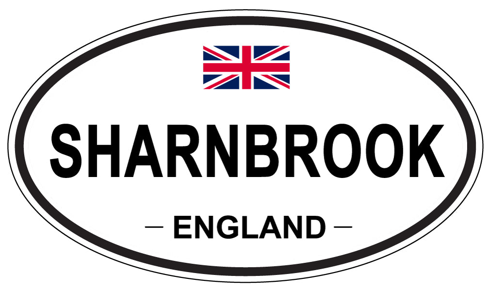 SHARNBROOK, ENGLAND - Oval Sticker
