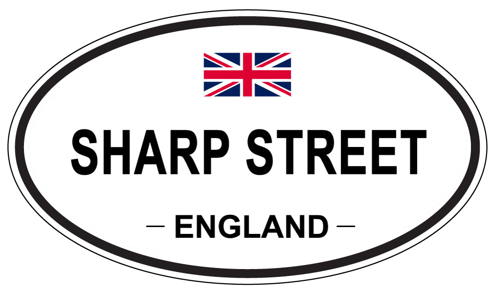 SHARP STREET, England - Oval Magnet