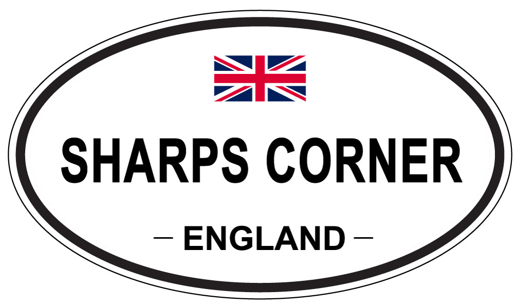 SHARPS CORNER, ENGLAND - Oval Sticker