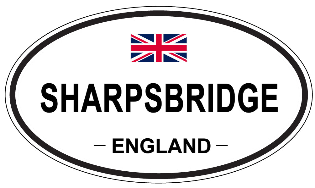 SHARPSBRIDGE, ENGLAND - Oval Sticker