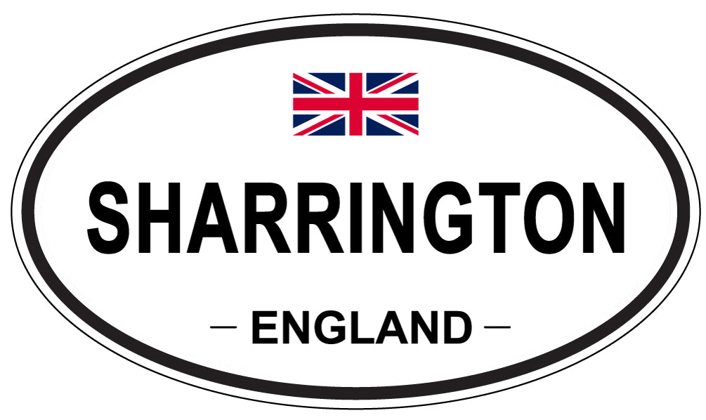 SHARRINGTON, ENGLAND - Oval Sticker