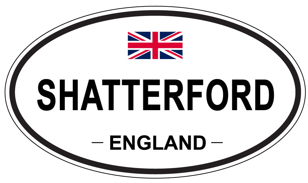 SHATTERFORD, ENGLAND - Oval Sticker