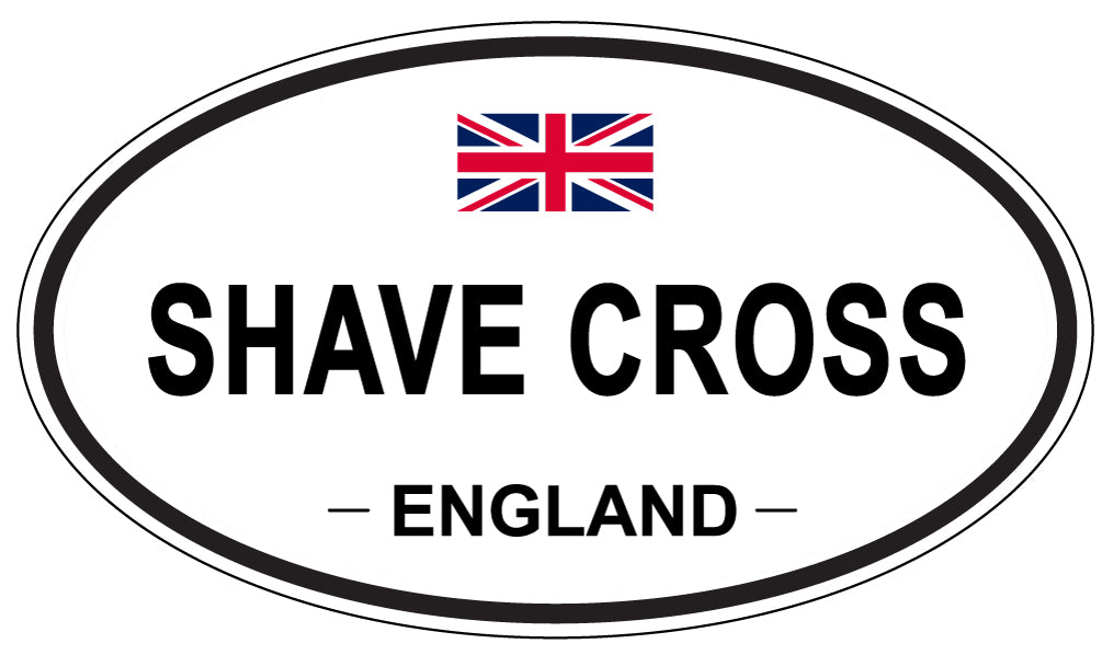 SHAVE CROSS, ENGLAND - Oval Sticker