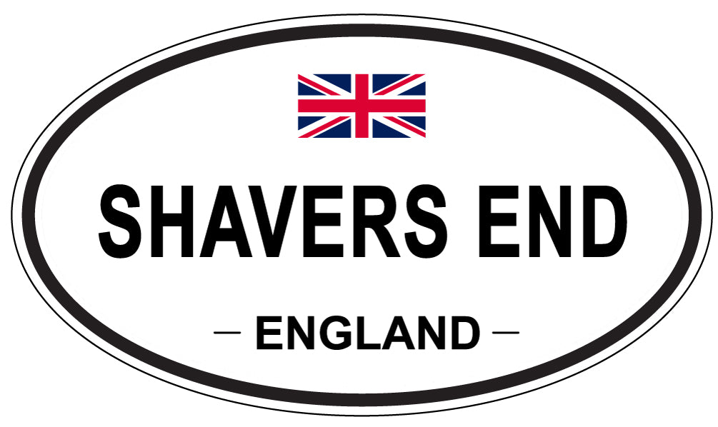 SHAVERS END, ENGLAND - Oval Sticker
