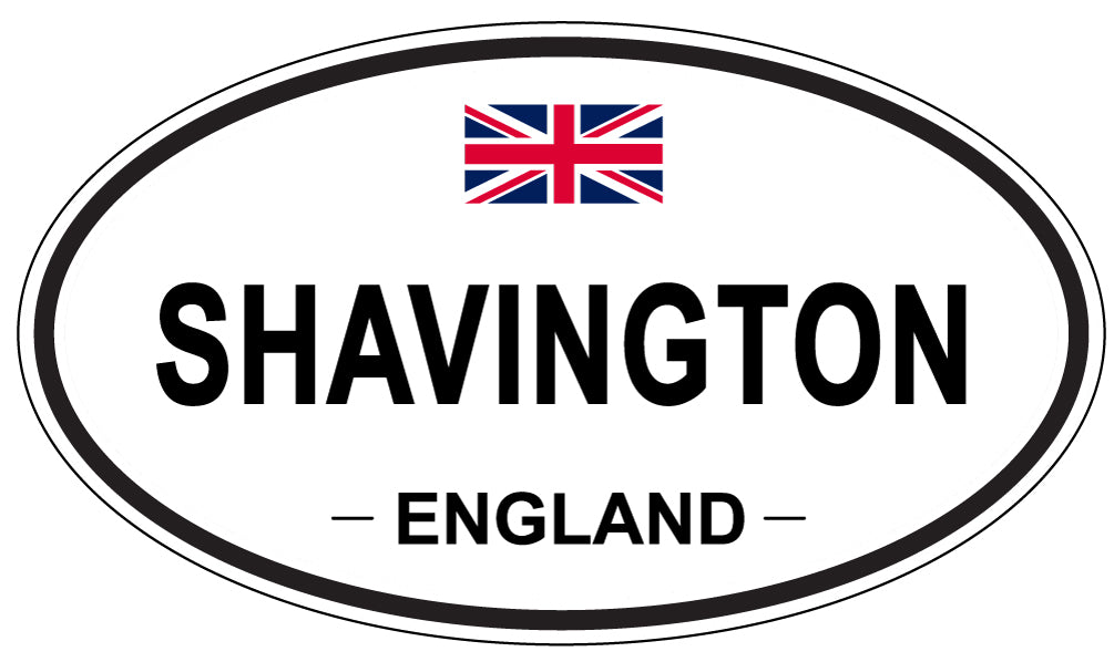 SHAVINGTON, ENGLAND - Oval Sticker