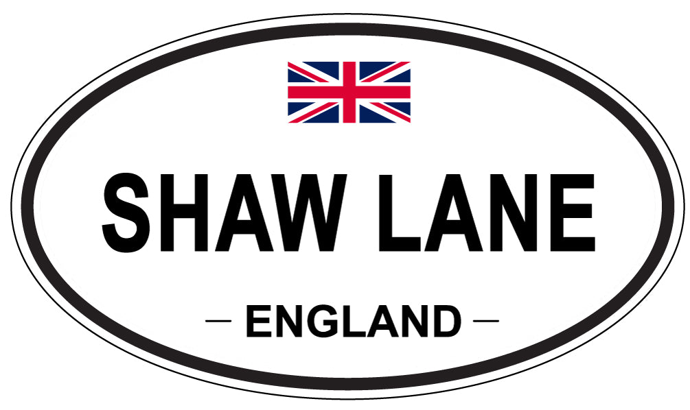 SHAW LANE, ENGLAND - Oval Sticker