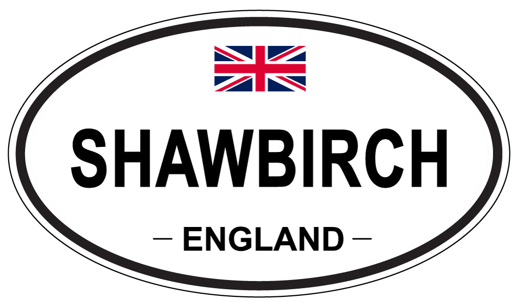 SHAWBIRCH, ENGLAND - Oval Sticker