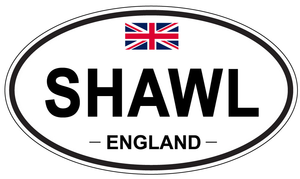 SHAWL, ENGLAND - Oval Sticker