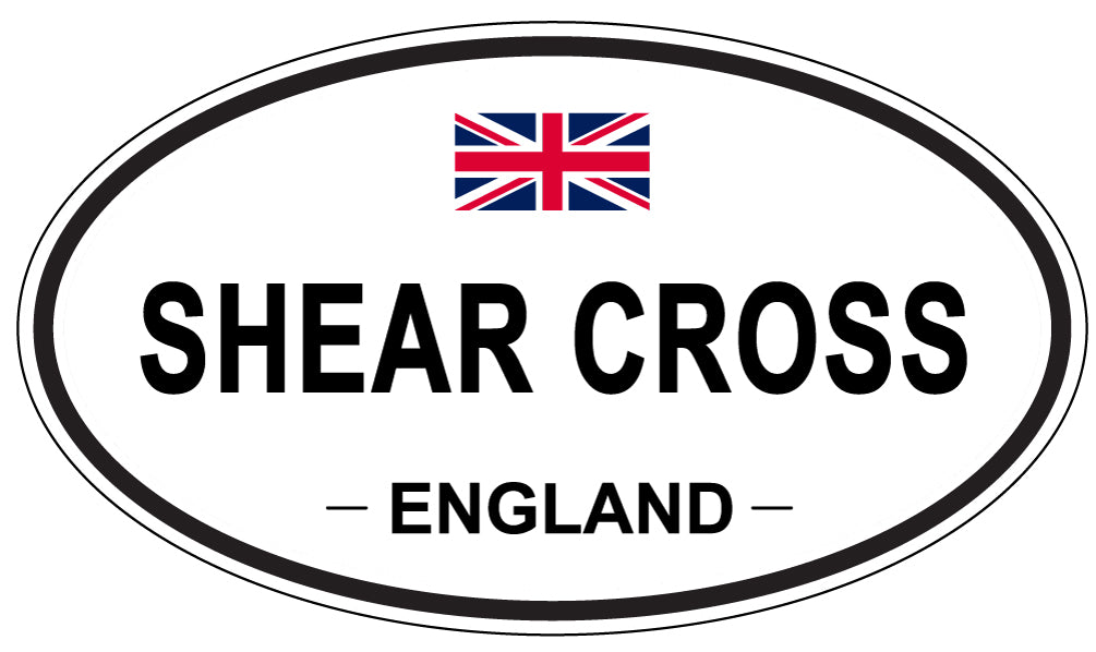 SHEAR CROSS, ENGLAND - Oval Sticker