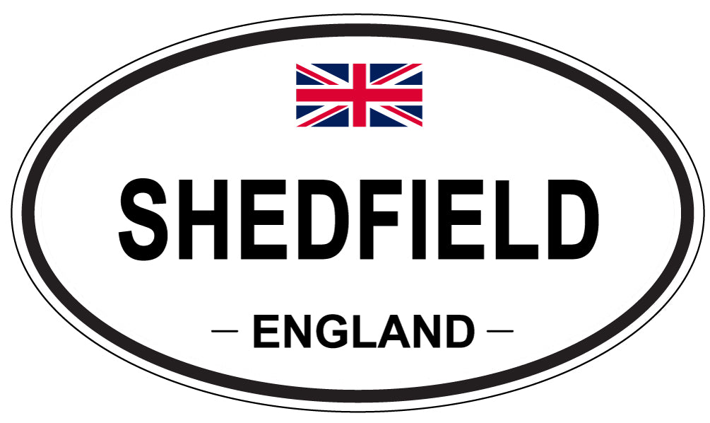 SHEDFIELD, ENGLAND - Oval Sticker