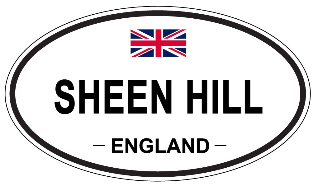 SHEEN HILL, ENGLAND - Oval Sticker