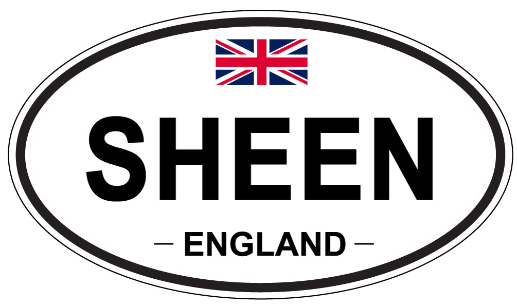 SHEEN, ENGLAND - Oval Sticker