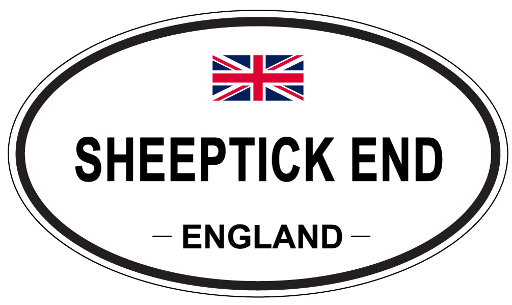 SHEEPTICK END, ENGLAND - Oval Sticker
