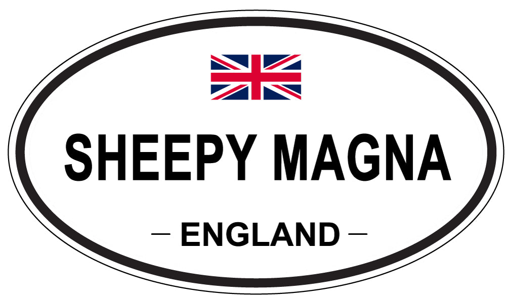 SHEEPY MAGNA, ENGLAND - Oval Sticker