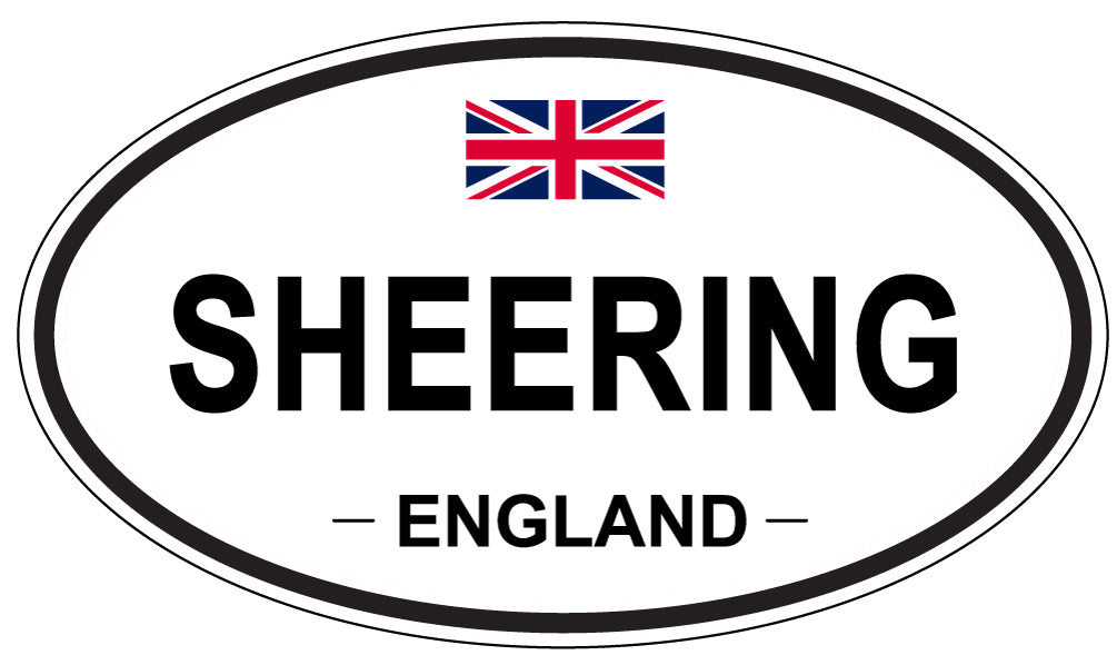 SHEERING, ENGLAND - Oval Sticker
