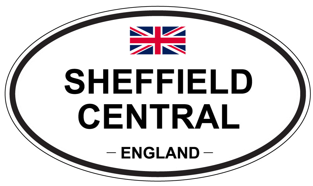 SHEFFIELD CENTRAL, ENGLAND - Oval Sticker