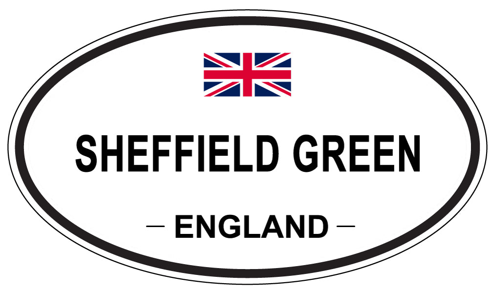 SHEFFIELD GREEN, ENGLAND - Oval Sticker