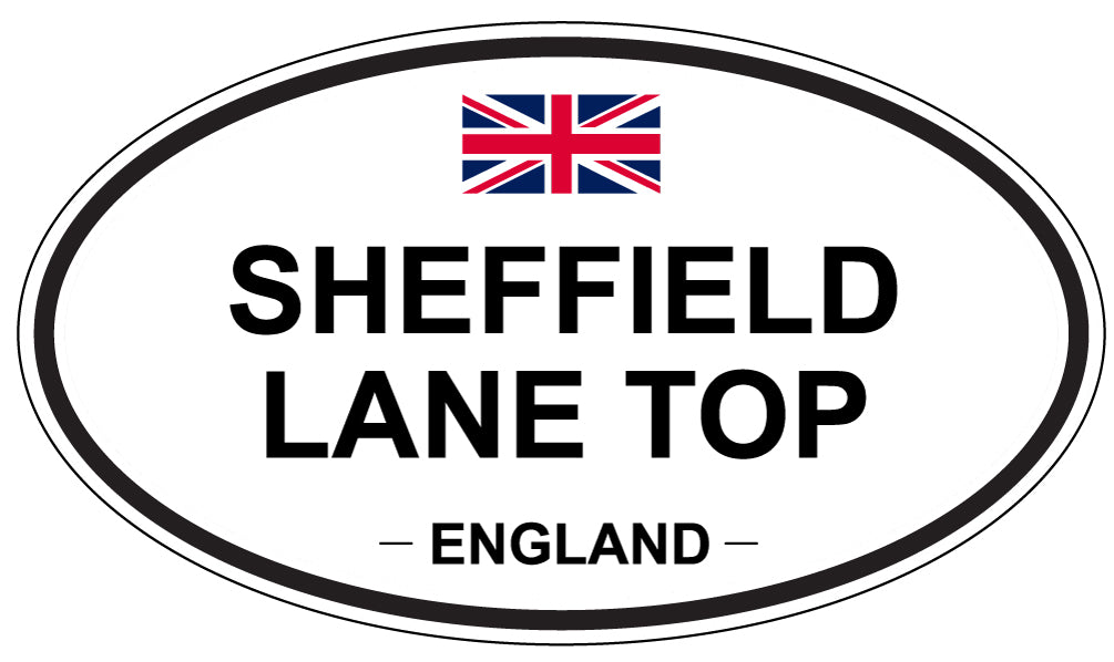 SHEFFIELD LANE TOP, ENGLAND - Oval Sticker