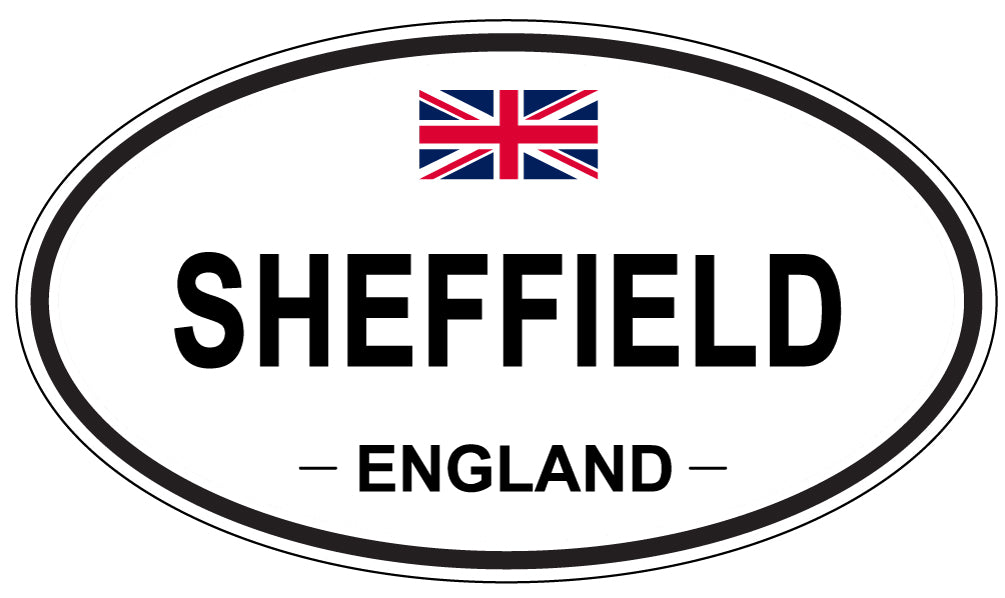 SHEFFIELD, ENGLAND - Oval Sticker