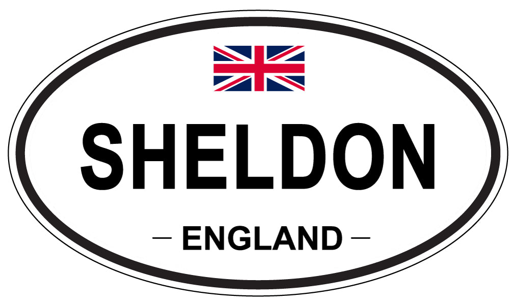 SHELDON, ENGLAND - Oval Sticker