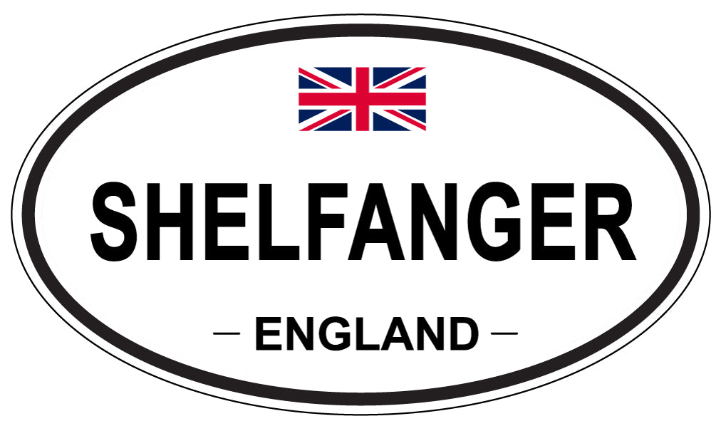 SHELFANGER, ENGLAND - Oval Sticker