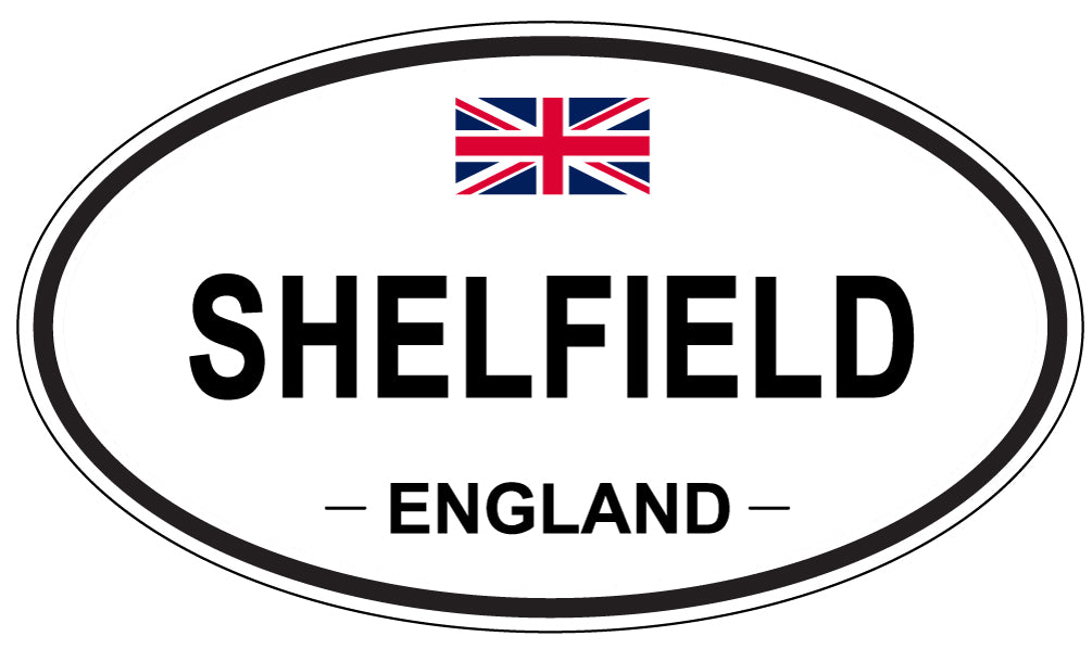 SHELFIELD, ENGLAND - Oval Sticker