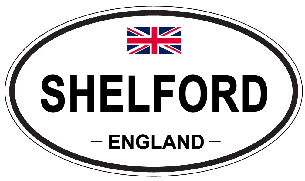 SHELFORD, ENGLAND - Oval Sticker