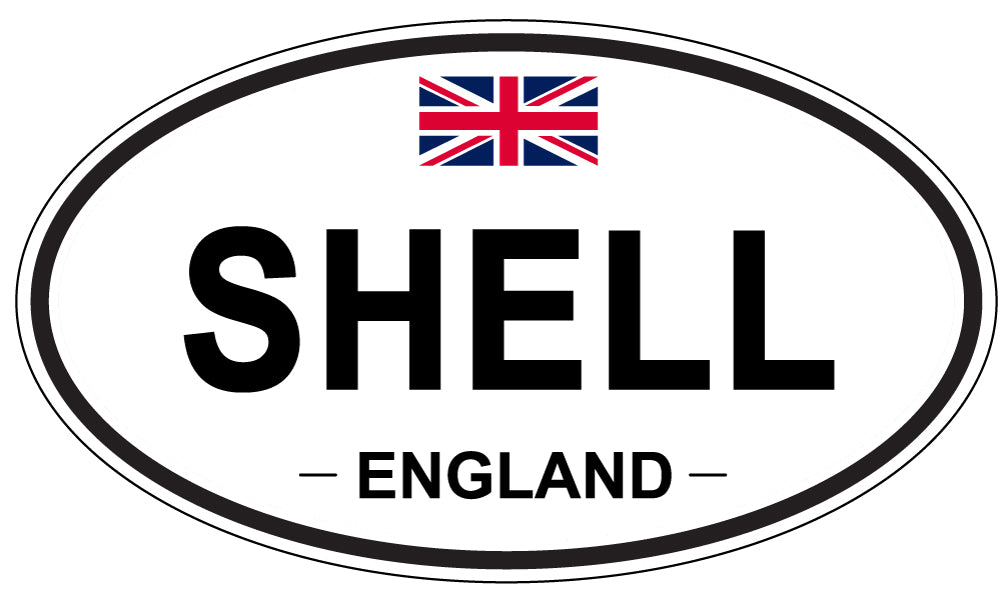 SHELL, ENGLAND - Oval Sticker