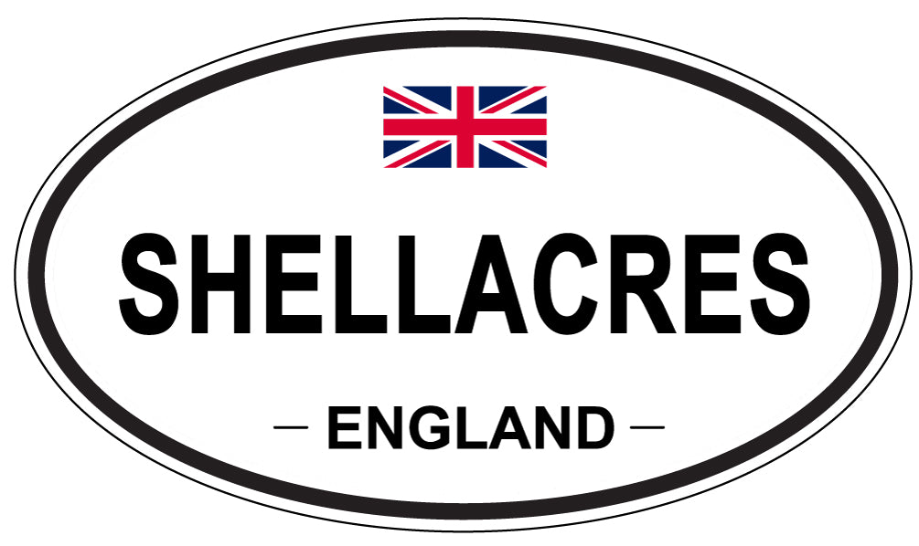 SHELLACRES, ENGLAND - Oval Sticker