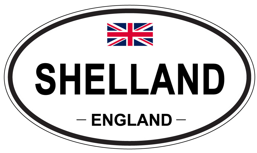 SHELLAND, ENGLAND - Oval Sticker