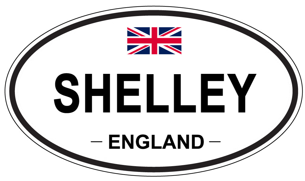SHELLEY, ENGLAND - Oval Sticker