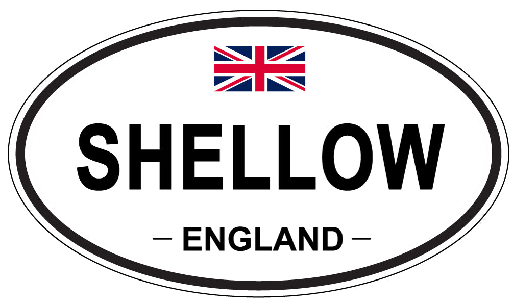 SHELLOW, ENGLAND - Oval Sticker