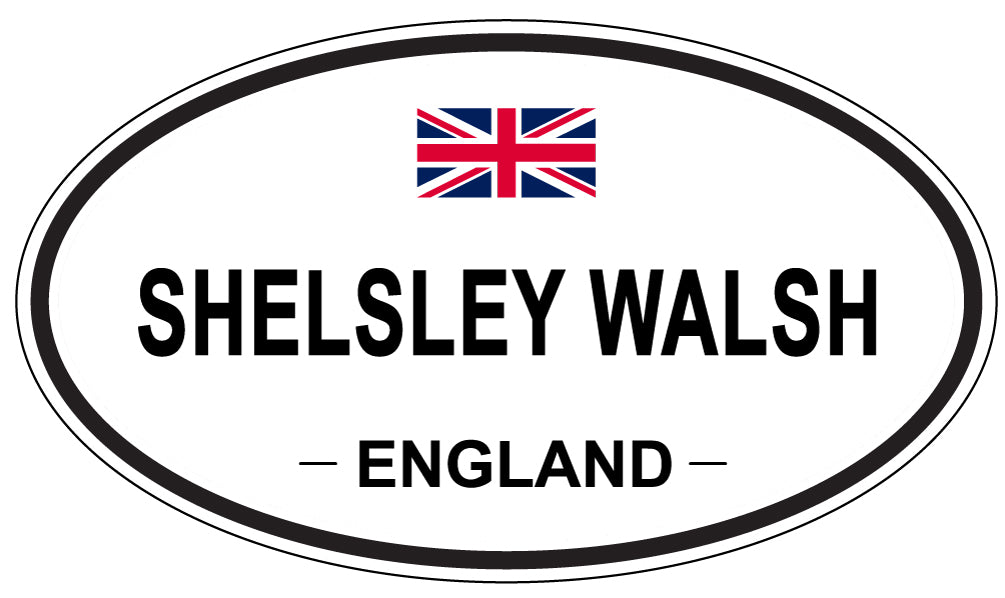 SHELSLEY WALSH, ENGLAND - Oval Sticker