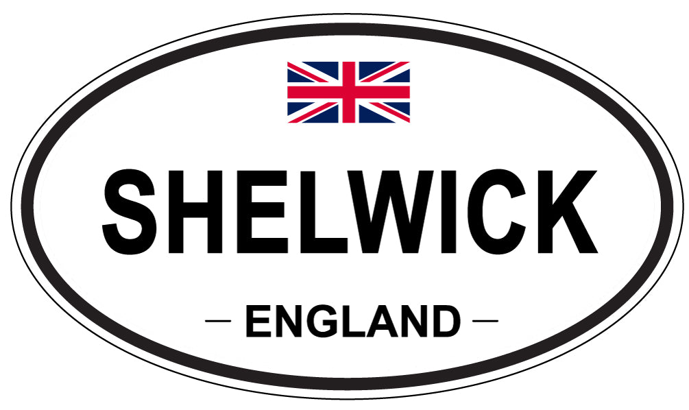 SHELWICK, ENGLAND - Oval Sticker