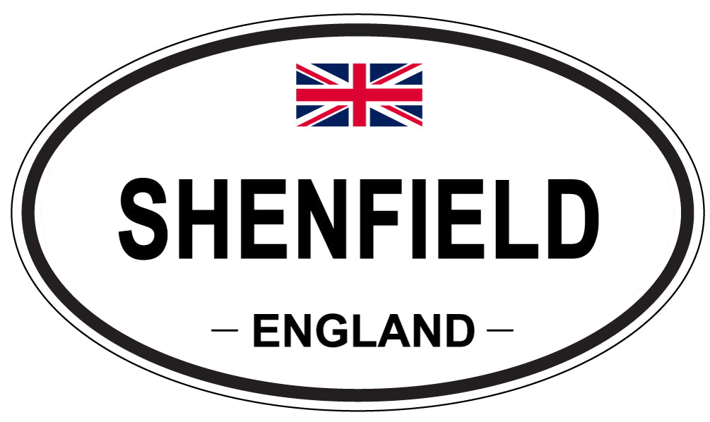 SHENFIELD, ENGLAND - Oval Sticker