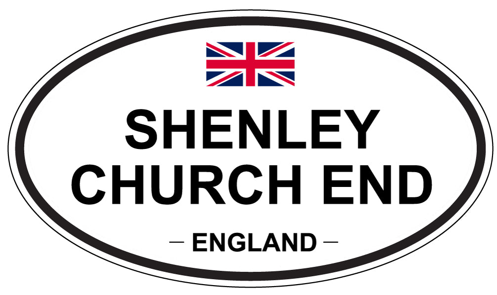 SHENLEY CHURCH END, ENGLAND - Oval Sticker