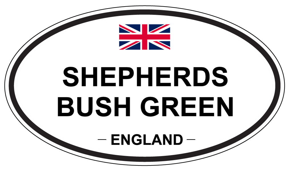 SHEPHERDS BUSH GREEN, ENGLAND - Oval Sticker